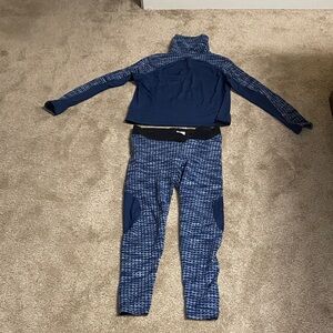 Nike Blue Patterned Track Pants & Joggers